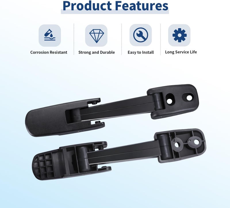 Magicave 2 PCS Premium Heavy Duty Hood Latch Kit, LH/RH, Fits Kenworth T170 T270 T300 T370 T440 T470 T660 / Peterbilt 325 335 337 340 348 384 386 567 569 / Mack CH/Blue Bird, Replace 315-5502 315-5503 - Image 3